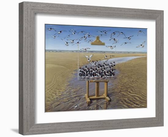 Oyster Catchers-Harro Maass-Framed Giclee Print