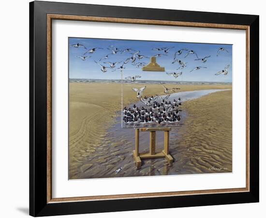 Oyster Catchers-Harro Maass-Framed Giclee Print