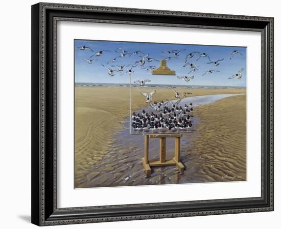 Oyster Catchers-Harro Maass-Framed Giclee Print