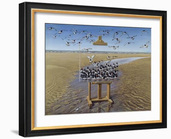 Oyster Catchers-Harro Maass-Framed Giclee Print