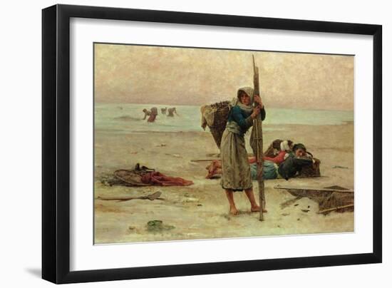 Oyster Catching, 1884-Pierre Celestin Billet-Framed Giclee Print