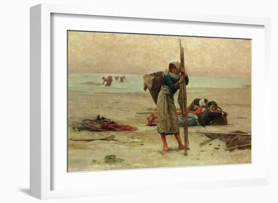 Oyster Catching, 1884-Pierre Celestin Billet-Framed Giclee Print