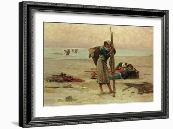 Oyster Catching, 1884-Pierre Celestin Billet-Framed Giclee Print