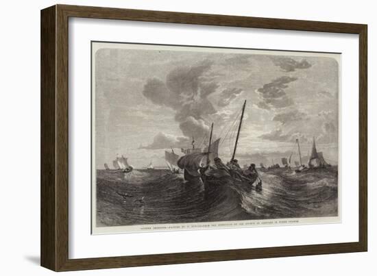 Oyster Dredging-Edward Duncan-Framed Giclee Print