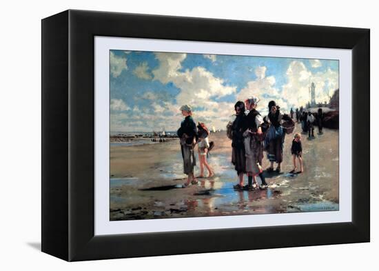 Oyster Gatherers of Cancale-John Singer Sargent-Framed Stretched Canvas