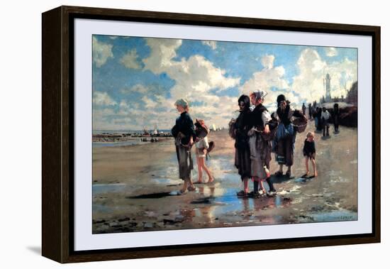 Oyster Gatherers of Cancale-John Singer Sargent-Framed Stretched Canvas