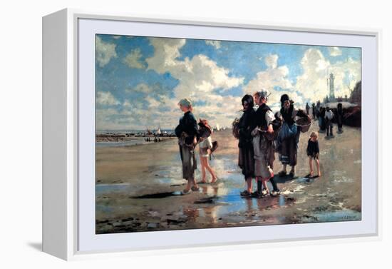 Oyster Gatherers of Cancale-John Singer Sargent-Framed Stretched Canvas