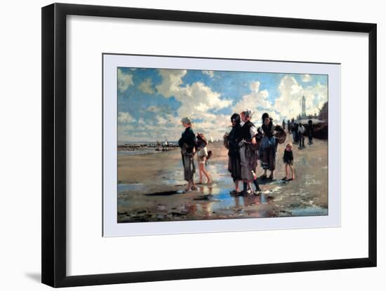 Oyster Gatherers of Cancale-John Singer Sargent-Framed Art Print