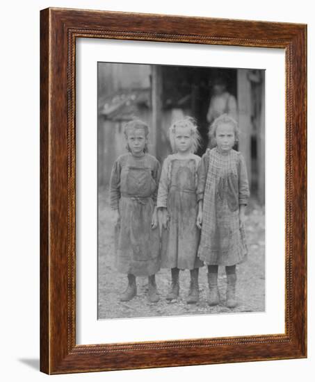 Oyster Shucker Girls in South Carolina Photograph - Port Roy, SC-Lantern Press-Framed Art Print