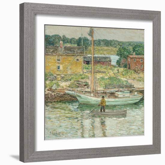 Oyster Sloop, Cos Cob 1902-Frederick Childe Hassam-Framed Giclee Print