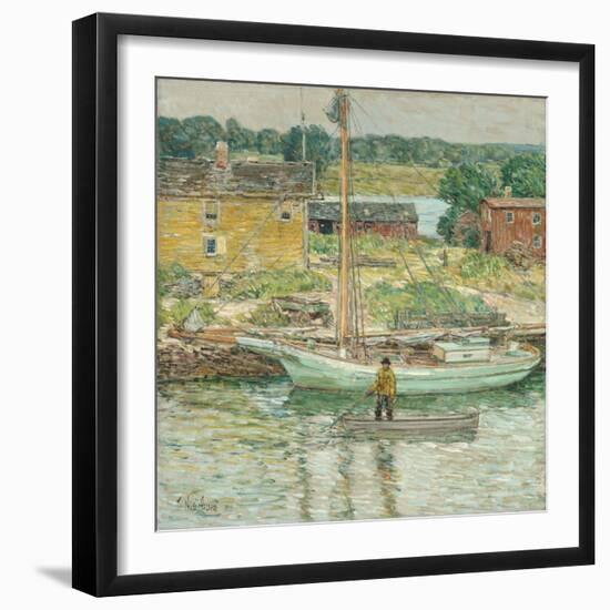 Oyster Sloop, Cos Cob 1902-Frederick Childe Hassam-Framed Giclee Print