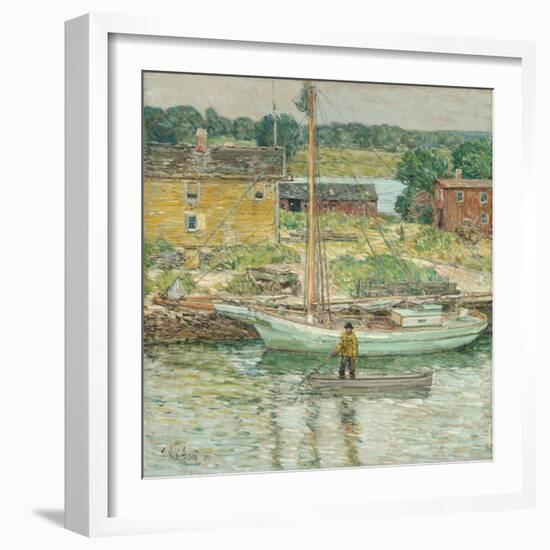 Oyster Sloop, Cos Cob 1902-Frederick Childe Hassam-Framed Giclee Print