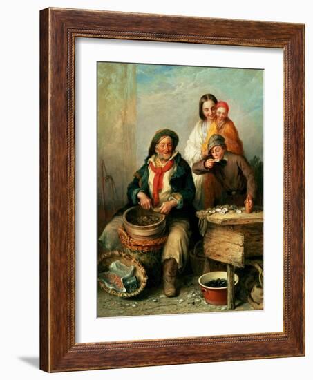 Oysters, Young Sir?-Henry Perlee Parker-Framed Giclee Print