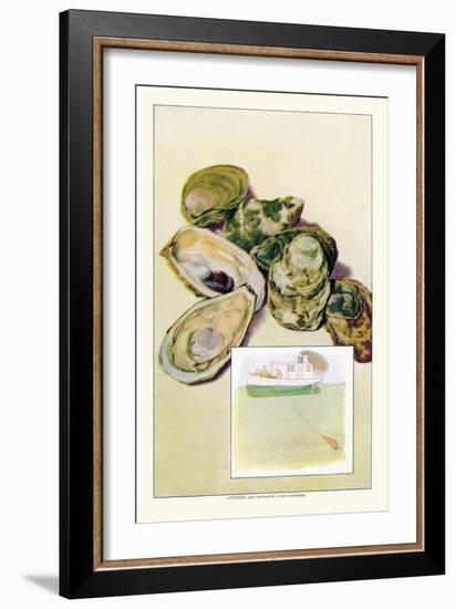 Oysters-null-Framed Art Print