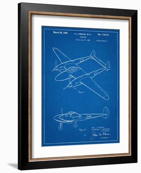 P-38 Airplane Patent-null-Framed Art Print