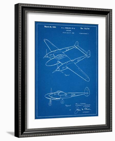 P-38 Airplane Patent-null-Framed Art Print