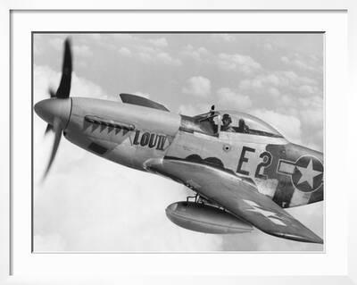 P-51 Mustang Fighter Plane in Flight. it Was a World War 2 Era
