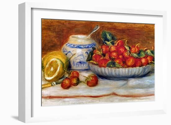 P.A. Renoir: Strawberries-Pierre-Auguste Renoir-Framed Giclee Print