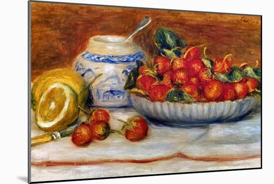 P.A. Renoir: Strawberries-Pierre-Auguste Renoir-Mounted Giclee Print