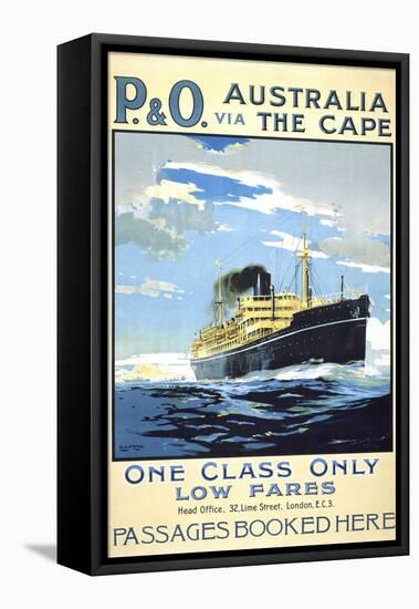 P. and O. Australia Via the Cape-null-Framed Premier Image Canvas