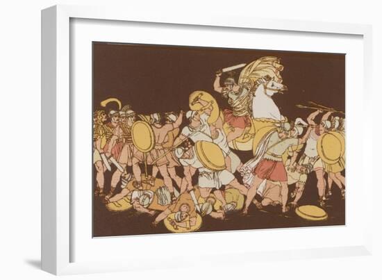 P Decius Mus Devoting Himself for His Country-Bartolomeo Pinelli-Framed Premium Giclee Print