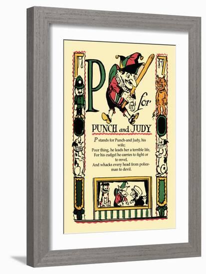 P for Punch and Judy-Tony Sarge-Framed Art Print