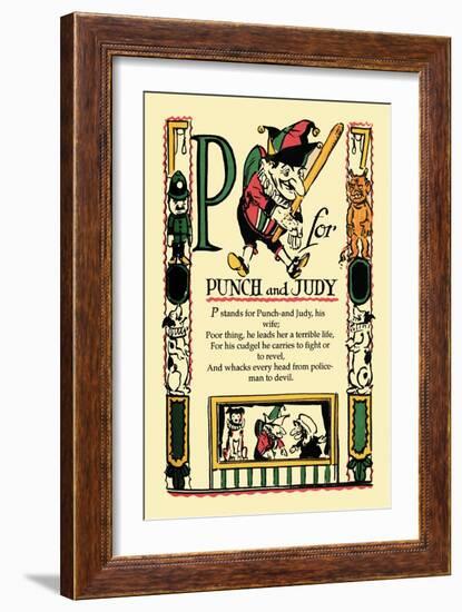 P for Punch and Judy-Tony Sarge-Framed Art Print