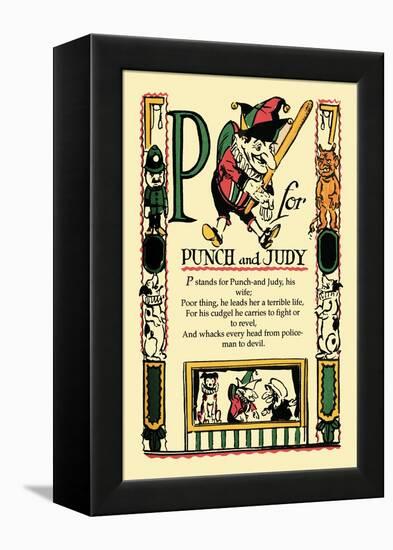 P for Punch and Judy-Tony Sarge-Framed Stretched Canvas