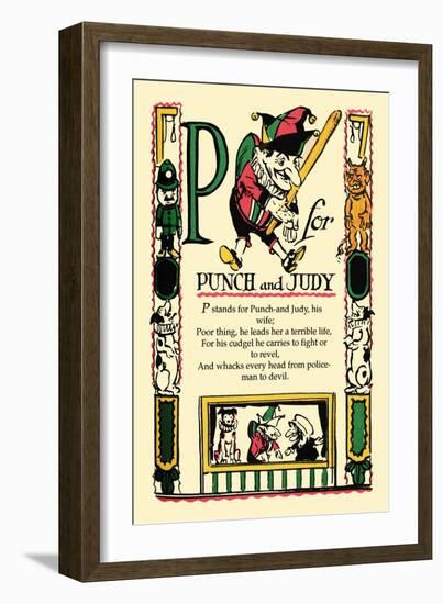 P for Punch and Judy-Tony Sarge-Framed Art Print