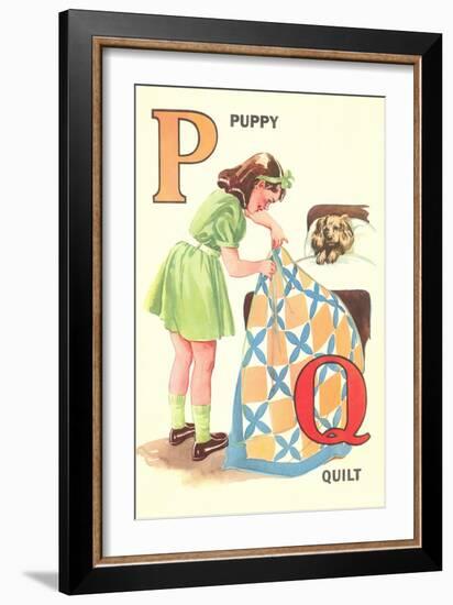 P for Puppy, Q for Quilt-null-Framed Premium Giclee Print