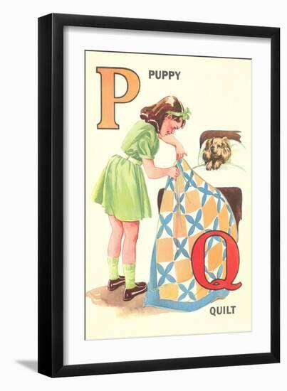 P for Puppy, Q for Quilt-null-Framed Premium Giclee Print