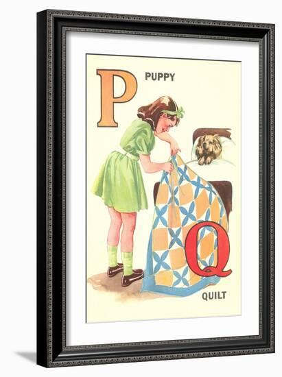 P for Puppy, Q for Quilt-null-Framed Premium Giclee Print