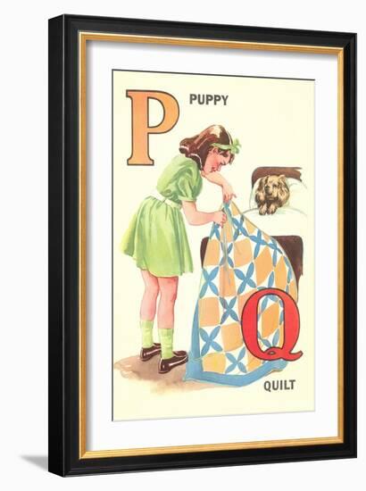 P for Puppy, Q for Quilt-null-Framed Premium Giclee Print