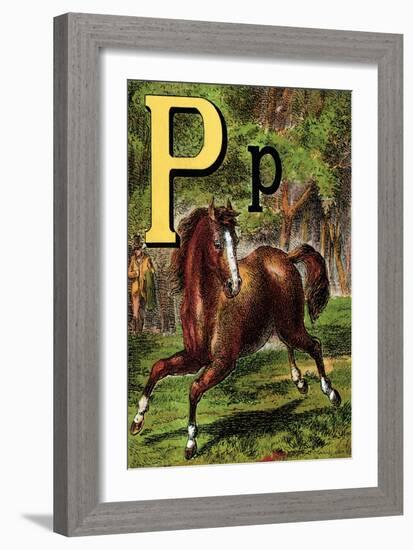 P For the Pony That Plays In the Park-Edmund Evans-Framed Art Print