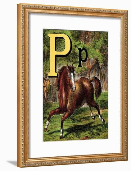 P For the Pony That Plays In the Park-Edmund Evans-Framed Art Print