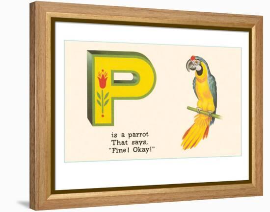 P is a Parrot-null-Framed Stretched Canvas