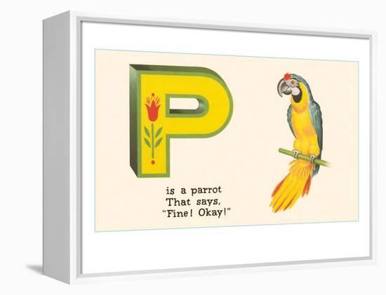 P is a Parrot-null-Framed Stretched Canvas