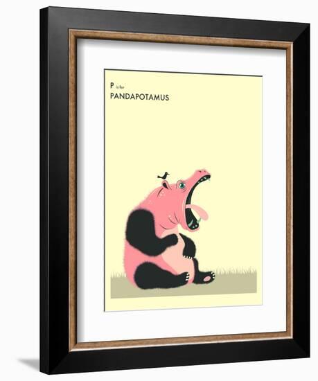 P is For Pandapotomus-Jazzberry Blue-Framed Art Print
