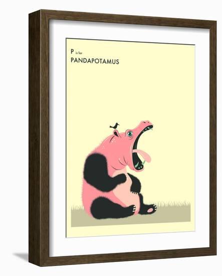 P is For Pandapotomus-Jazzberry Blue-Framed Art Print