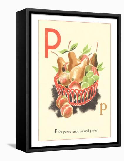 P is for Pears-null-Framed Stretched Canvas