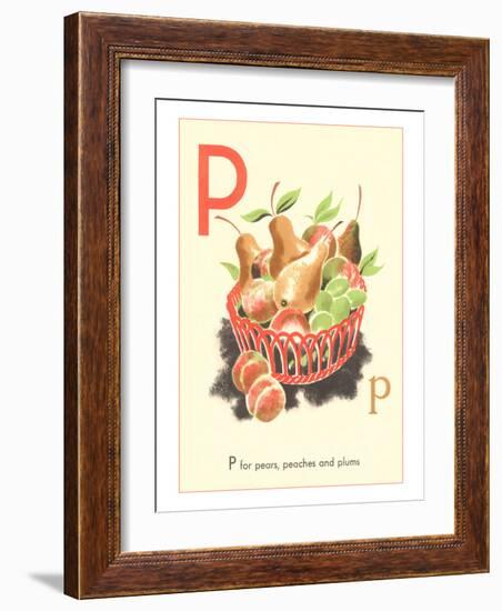 P is for Pears-null-Framed Premium Giclee Print