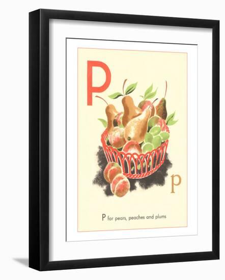 P is for Pears-null-Framed Premium Giclee Print