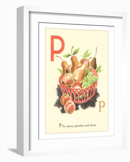 P is for Pears-null-Framed Premium Giclee Print