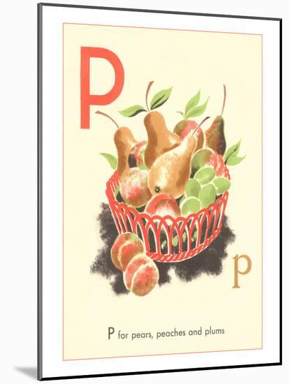 P is for Pears-null-Mounted Art Print