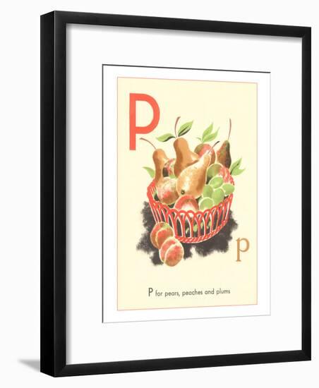 P is for Pears-null-Framed Art Print