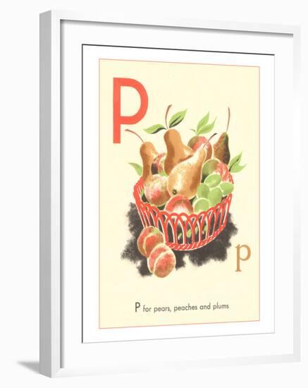 P is for Pears-null-Framed Art Print