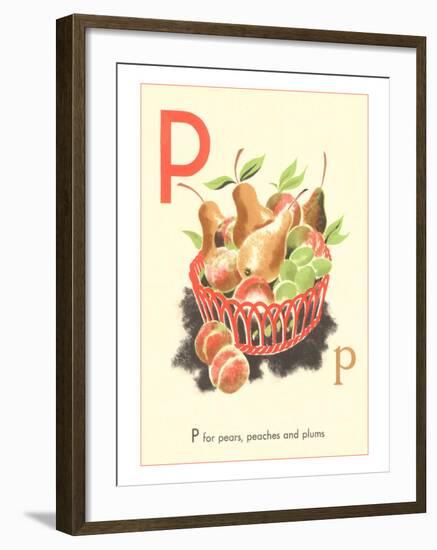 P is for Pears-null-Framed Art Print