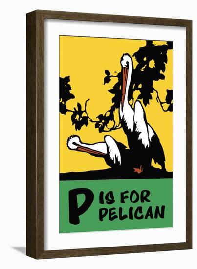 P is for Pelican-Charles Buckles Falls-Framed Art Print