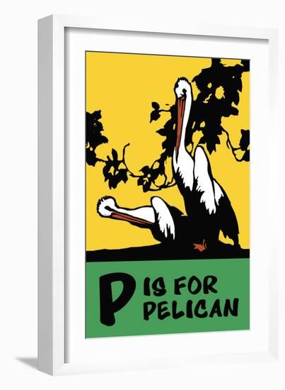 P is for Pelican-Charles Buckles Falls-Framed Art Print