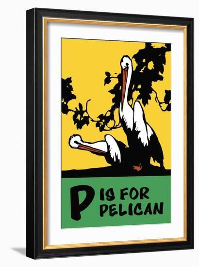 P is for Pelican-Charles Buckles Falls-Framed Art Print